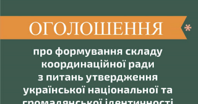 ОГОЛОШЕННЯ ПРО ФОРМУВАННЯ СКЛАДУ КООРДИНАЦІЙНОЇ РАДИ З ПИТАНЬ УТВЕРДЖЕННЯ УКРАЇНСЬКОЇ НАЦІОНАЛЬНОЇ ТА ГРОМАДЯНСЬКОЇ ІДЕНТИЧНОСТІ ПРИ ІЗМАЇЛЬСЬКІЙ РАЙОННІЙ ДЕРЖАВНІЙ АДМІНІСТРАЦІЇ ОГОЛОШЕННЯ ПРО ФОРМУВАННЯ СКЛАДУ КООРДИНАЦІЙНОЇ РАДИ З ПИТАНЬ УТВЕРДЖЕННЯ УКРАЇНСЬКОЇ НАЦІОНАЛЬНОЇ ТА ГРОМАДЯНСЬКОЇ ІДЕНТИЧНОСТІ ПРИ ІЗМАЇЛЬСЬКІЙ РАЙОННІЙ ДЕРЖАВНІЙ АДМІНІСТРАЦІЇ